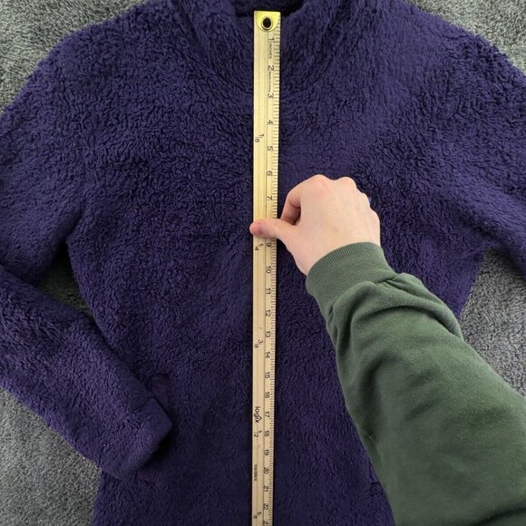 Patagonia Women Jacket Sherpa Fleece Purple Small Full Zip Soft W/ Pockets Lined - Picture 2 of 16